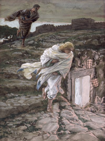 Saint Pierre et Saint Jean Courent au Tombeau, illustration pour La Vie du Christ, vers 1886-94 - James Jacques Joseph Tissot