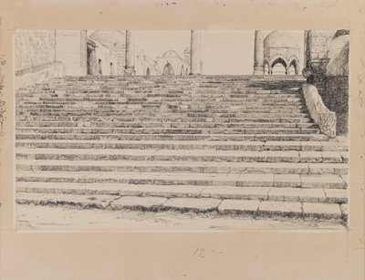 Escalier de la Cour du Haram (illustration de La Vie de Notre Seigneur Jésus-Christ) - James Jacques Joseph Tissot