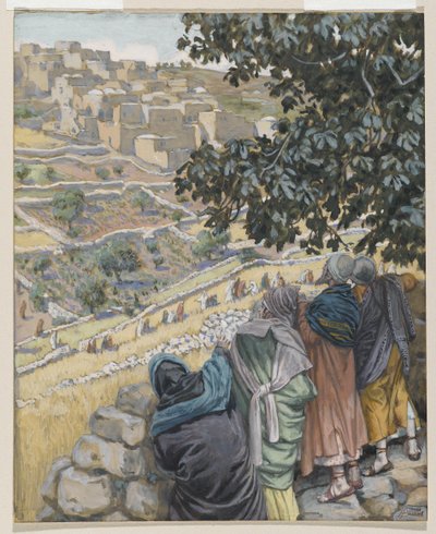 Les disciples mangent du blé, illustration de La vie de notre Seigneur Jésus-Christ - James Jacques Joseph Tissot