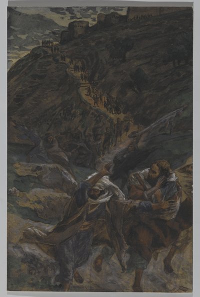 La fuite des apôtres, illustration de La Vie de Notre Seigneur Jésus-Christ, 1886-94 - James Jacques Joseph Tissot