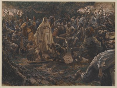 Les gardes reculant, illustration de La Vie de Notre Seigneur Jésus-Christ, 1886-94 - James Jacques Joseph Tissot