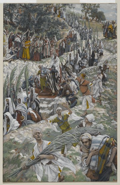 La procession sur le mont des Oliviers, illustration de La Vie de Notre Seigneur Jésus-Christ, 1886-94 - James Jacques Joseph Tissot
