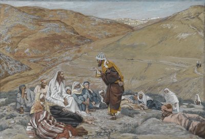 Le scribe se leva pour tenter Jésus, illustration de La Vie de Notre Seigneur Jésus-Christ, 1886-94 - James Jacques Joseph Tissot