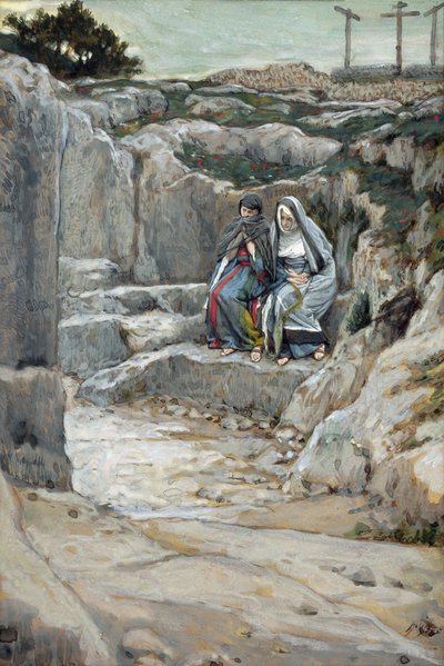 Les deux Marie veillent sur le tombeau, illustration pour La Vie du Christ, c.1886-94 - James Jacques Joseph Tissot