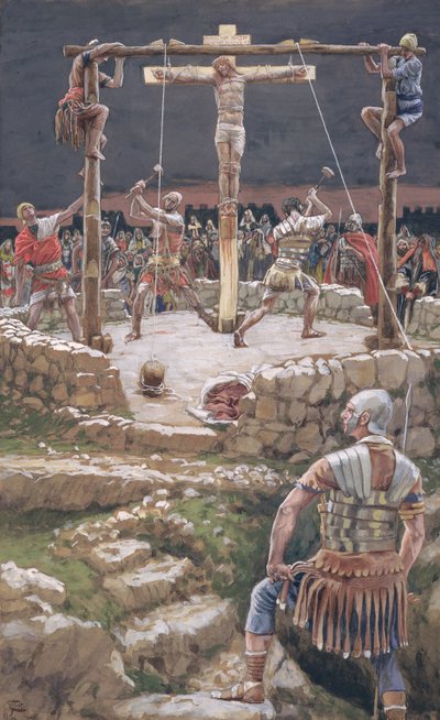 Le calage de la croix, illustration pour La Vie du Christ, c.1886-94 - James Jacques Joseph Tissot