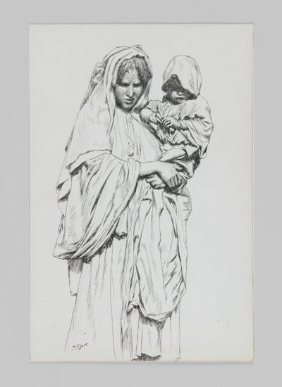 Femme et enfant de Jéricho, illustration de La Vie de Notre Seigneur Jésus-Christ - James Jacques Joseph Tissot