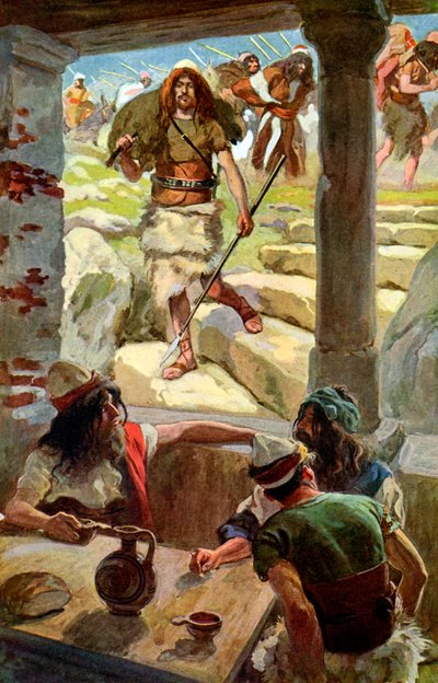 David retourne chez Akish - Bible - James Jacques Joseph after Tissot
