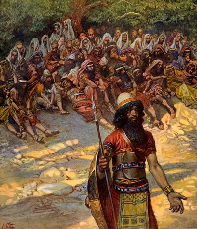 Gédéon demande du pain pour les hommes de Succoth - Bible - James Jacques Joseph after Tissot