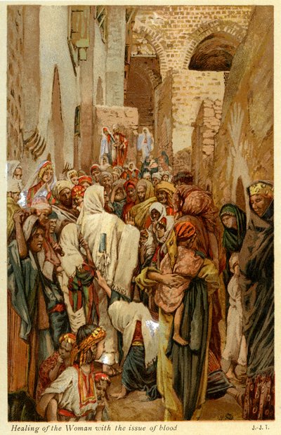 Guérison de la femme avec une perte de sang - Bible - James Jacques Joseph after Tissot