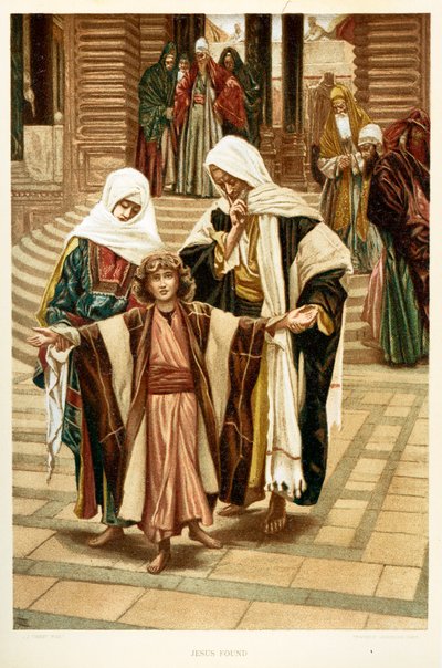 Jésus trouvé, Saint Luc - Chapitre 2 - Bible - James Jacques Joseph after Tissot