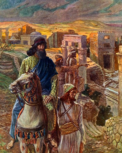 Néhémie contemple les ruines de Jérusalem - Bible - James Jacques Joseph after Tissot