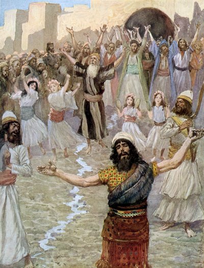 Saül prophétise avec les prophètes par Tissot - Bible - James Jacques Joseph after Tissot