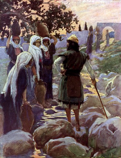 Saül interroge les jeunes filles par Tissot - Bible - James Jacques Joseph after Tissot