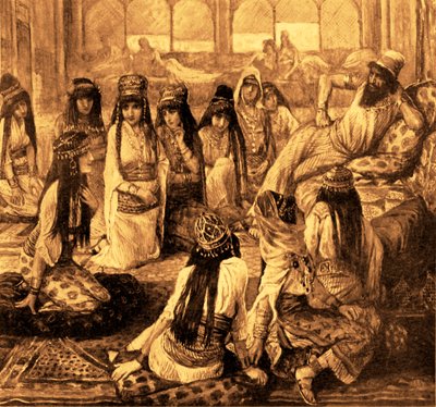Salomon et son harem - Bible (Livre des Rois) - James Jacques Joseph after Tissot