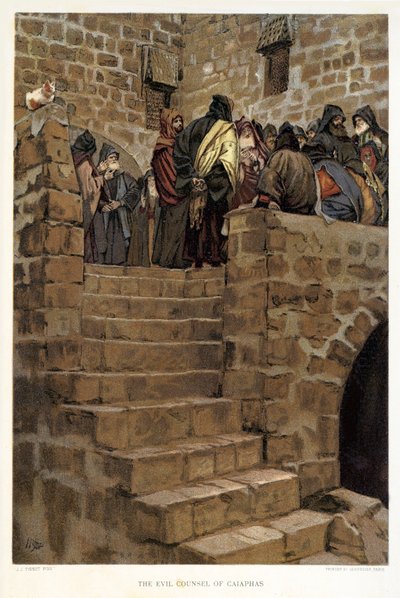 Le mauvais conseil de Caïphe - James Jacques Joseph after Tissot