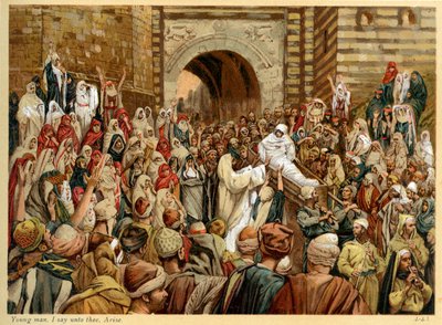 Jeune homme, je te le dis, lève-toi - Saint Luc - Bible - James Jacques Joseph after Tissot
