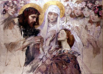 Christ bénissant une jeune femme - James Jebusa Shannon