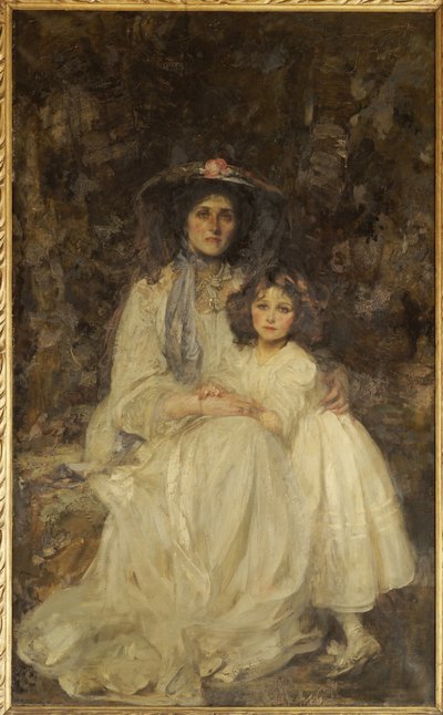 Lady Dickson-Poynder et sa fille Joan, vers 1905 - James Jebusa Shannon