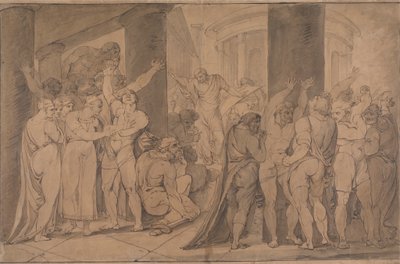 Le corps de Lucrèce exposé aux Romains - James Jefferys