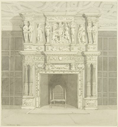 Cheminée dans le manoir de Langton, sur le Back - James Johnson
