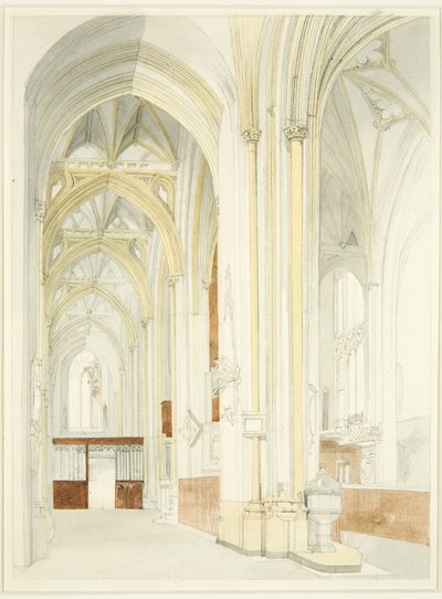 Intérieur de la Cathédrale de Bristol (inachevé) - James Johnson