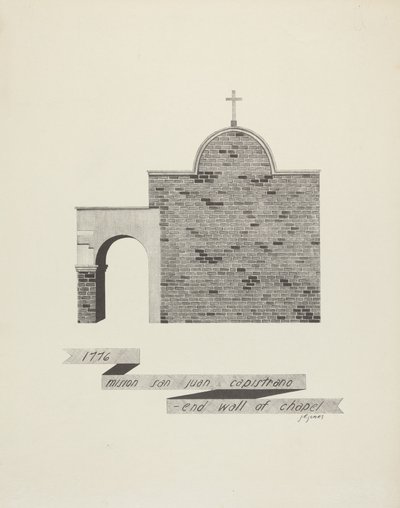 Mission San Juan Capistrano - Fin du mur de la chapelle - James Jones