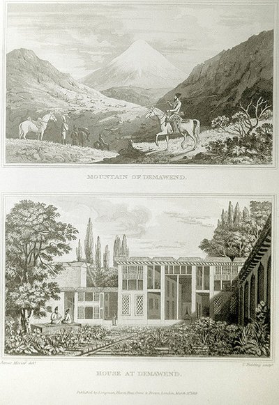 Montagne et maison à Demavend, 1818 - James Justinian Morier