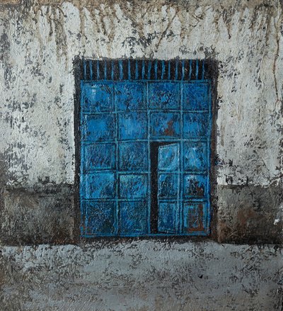 Fenêtre bleue patinée - James Kamande