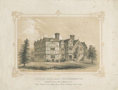 Bushbury - Moseley Old Hall : lithographie, nd [?18e siècle] - James Kellaway Colling