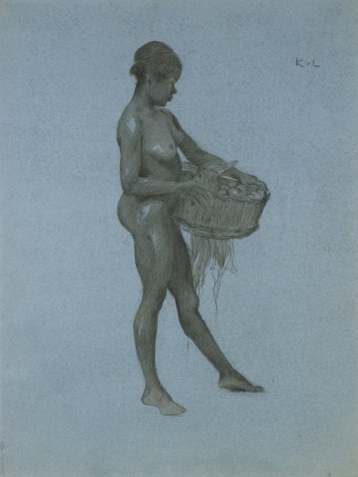 Négresse portant un panier de légumes - James Kerr Lawson