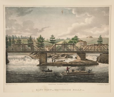Vue Est des chutes de Brunswick, Me. - James Kidder