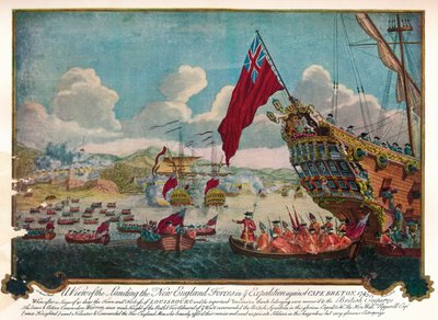 Le débarquement des troupes de la Nouvelle-Angleterre sur l