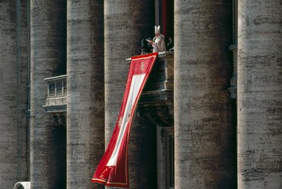 Le pape Jean-Paul II délivre son message de Pâques en 56 langues depuis la loggia centrale - James L Stanfield