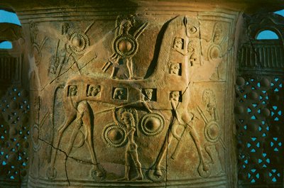 Cheval de Troie sur une amphore du VIIe siècle av. J.-C. de Mykonos montrant la plus ancienne connue... - James L Stanfield