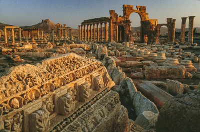 Vue des ruines romaines à Palmyre. PALMYRE, SYRIE. - James L Stanfield