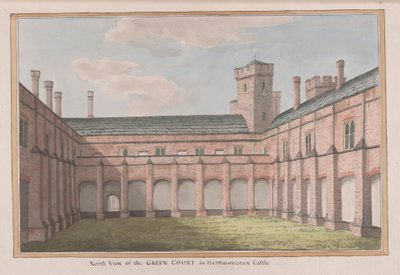 Château de Herstmonceux, East Sussex : Vue nord de la cour verte - James Lambert  of Lewes