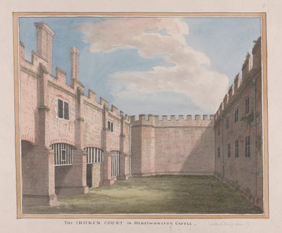 Château de Herstmonceux, East Sussex : La cour des poules - James Lambert  of Lewes