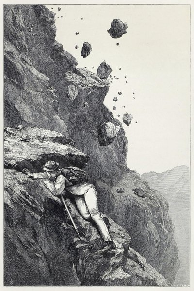 Une canonnade sur le Cervin, de Scrambles amongst the Alps in the years 1860-69, pub. 1871 - James Mahoney