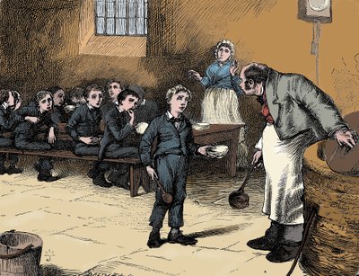 Scène de Oliver Twist de Charles Dickens, 1836 - James Mahoney