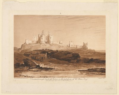 Château de Dunstanburgh, de "Liber Studiorum," partie III - James Mallord William Turner