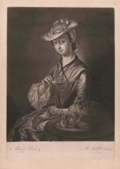 Dame prenant le thé - James McArdell