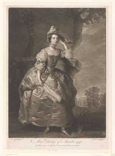 Portrait de Mary Bertie - James McArdell