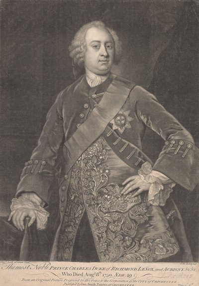 Prince Charles, 2e duc de Richmond, Lenox et Aubigny - James McArdell