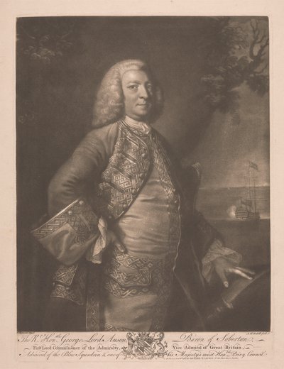 Le très honorable George Lord Anson - James McArdell