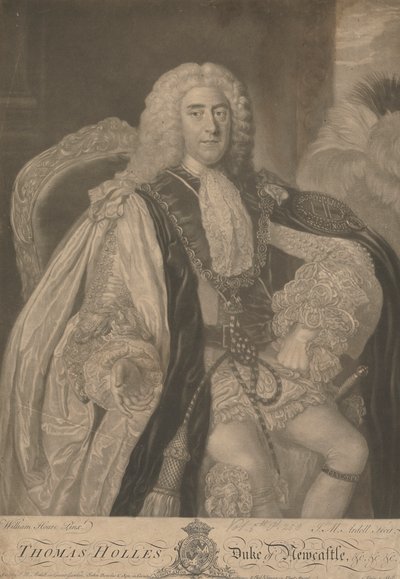 Thomas Pelham-Holles, 1er duc de Newcastle upon Tyne et 1er duc de Newcastle under Lyme - James McArdell