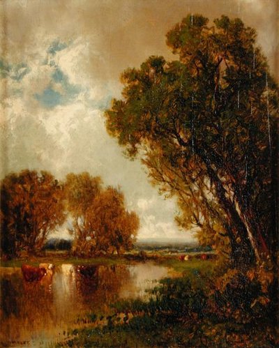 Vaches dans le paysage - James McDougal Hart
