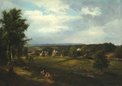 Scène de village près d