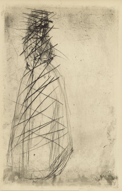 Impressions de plaques annulées par Whistler - Fumette debout - James Abbott McNeill Whistler