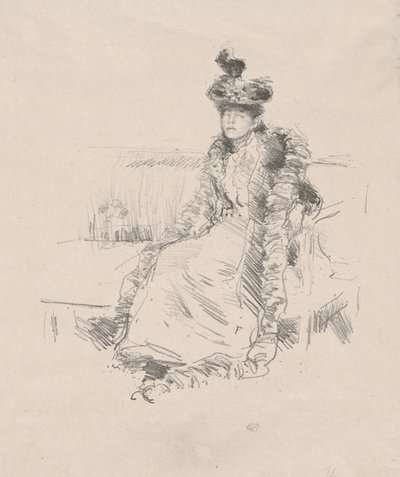 Une Dame Assise - James Abbott McNeill Whistler