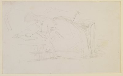 Une fille allongée sur un canapé, lisant - James Abbott McNeill Whistler